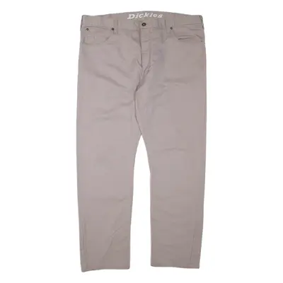 DICKIES Mens Trousers Grey Regular Straight W38 L30
