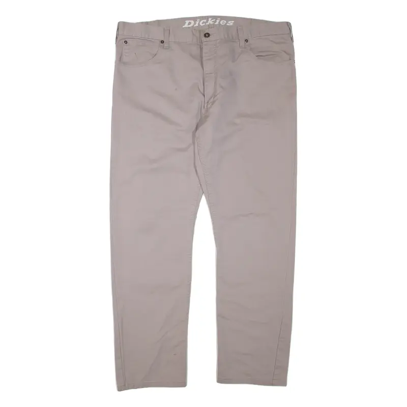 DICKIES Mens Trousers Grey Regular Straight W38 L30