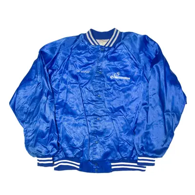AUBURN Bomber USA Jacket Blue 90s Mens 2XL