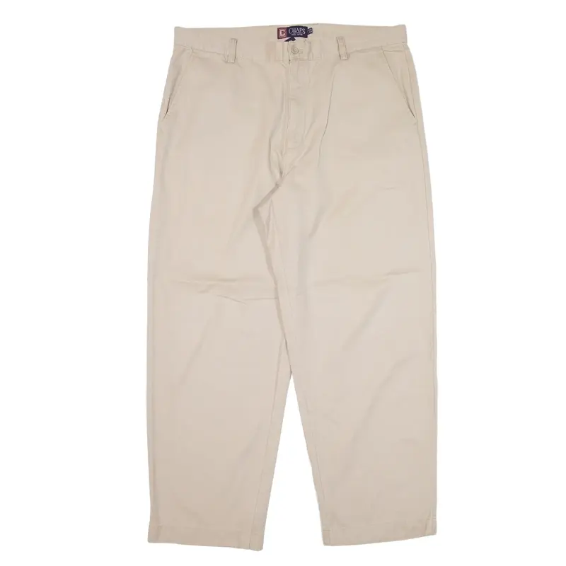 CHAPS Chino Trousers Beige Regular Tapered Mens W36 L29
