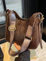 Women's Elegant Minimalist Retro Crossbody Bag, Fashionable Large Capacity Shoulder Bag for Daily Used, Casual Trendy Versati...