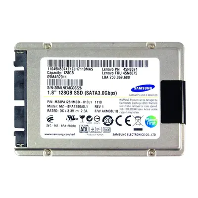 45N8075 Lenovo 128GB Multi-Level Cell SATA 3Gb/s 1.8-Inch Solid State Drive