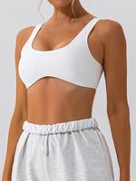 Women's Solid Wireless Sports Bra, Sporty Breathable Comfortable Bra, Gymclothes, Ladies Sportswear for Indoor Outdoor Exerci...