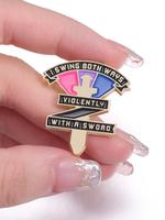 Mixed Color Swing Both Way Pin Badge, Summer Vacation Cartoon Badge Brooch, Fashion Alloy Accessories for Daily Vacation Holi...
