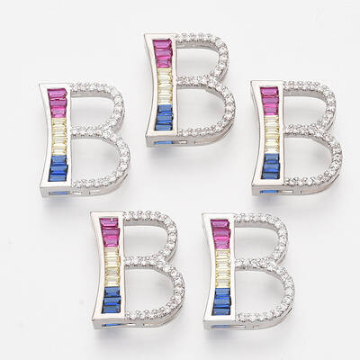 Brass Cubic Zirconia Slide Charms