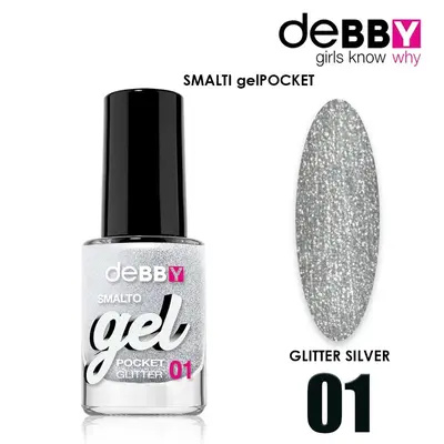 Debby Gel Polish Pocket 01 Silver Glitter