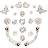 20 count Bling Shoe Charms for Women,  Shoe Charms, Plastic Butterfly Flower Charms, Sparkling Rhinestones Shoe Chains,  Acce...