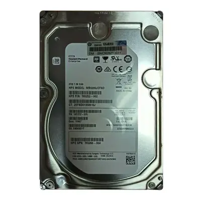 765266-004 HP 6TB 12Gb/s SAS 7200 3.5-inch 128MB Hard Drive