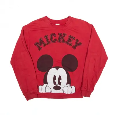 DISNEY Mickey Mouse Sweatshirt Red Boys M