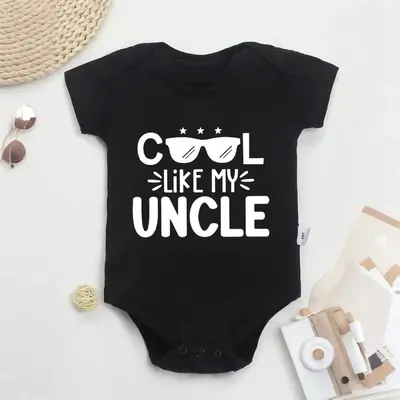 Cool Like My Uncle, Funny Uncle Baby Onesie, New Baby Gift, Pregnancy Announcement, Baby Shower Gift