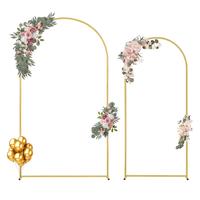 VEVOR Wedding Arch Backdrop Stand, 7.2FT & 6FT, Set of 2 Stand with Case Connection & Chassis Crossbar Design, Easy-to-Assemb...