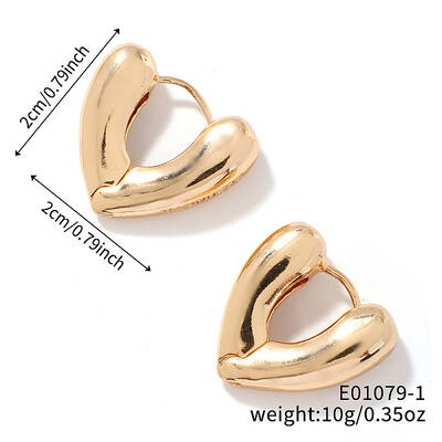 Elegant Heart Hoop Earrings