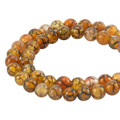 2 Strands Natural Dragon Veins Agate Beads Strands