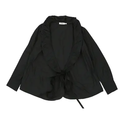 Moschino Jeans Wrap Top - Medium Black Polyester | Size: medium