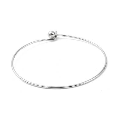 Non-Tarnish Screw End Ball 304 Stainless Steel Wire Bangle