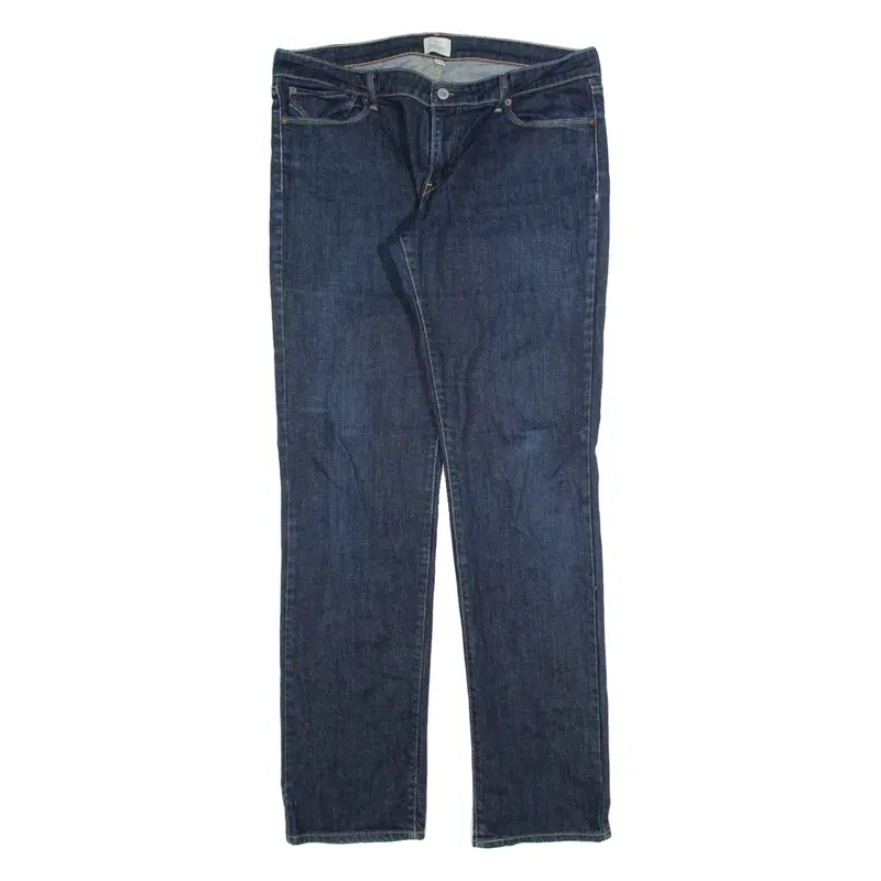 LEVI'S Womens Jeans Blue Slim Straight Stone Wash W32 L34