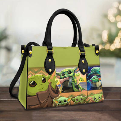 Disney Baby Yoda Women Handbag Christmas Disney Characters Leather Bag