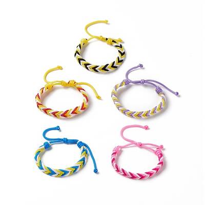 Polyester Wave Braided Cord Bracelet