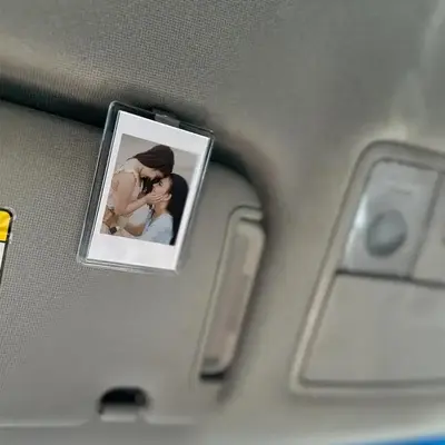 DIY Photo Car Sun Visor Clip, Car Sun Visor Decoration, Unique Photo Car Accessories for Display Memory in a Great Way, Men G...