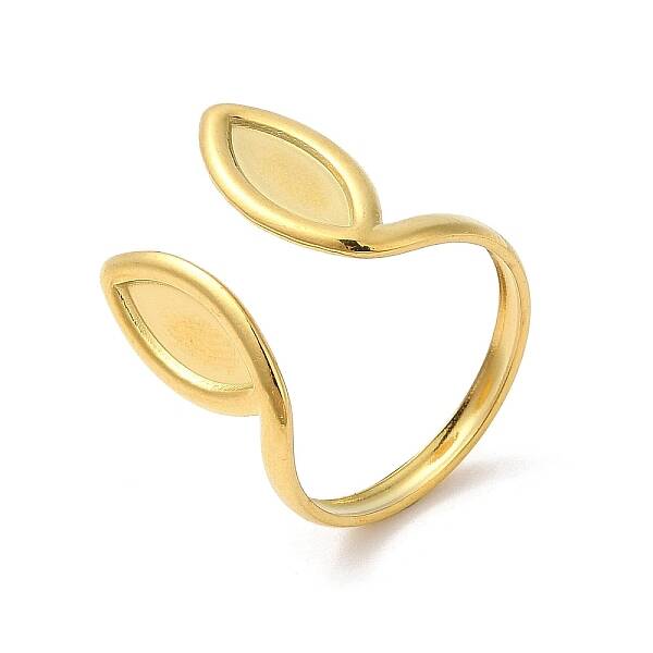 Ion Plating(IP) 304 Stainless Steel Cuff Finger Rings