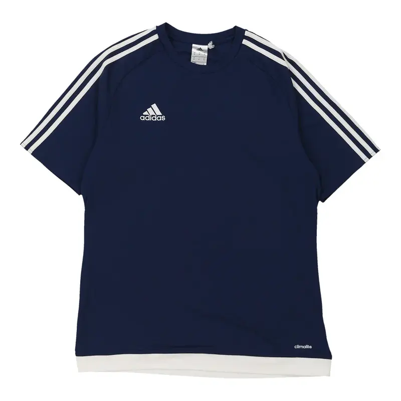 Adidas T-Shirt - Medium Blue Polyester