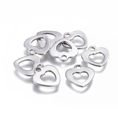 Tarnish Resistant 201 Stainless Steel Hollow Charms