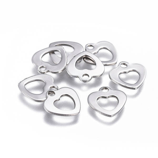 Tarnish Resistant 201 Stainless Steel Hollow Charms