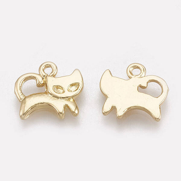 Brass Kitten Charms