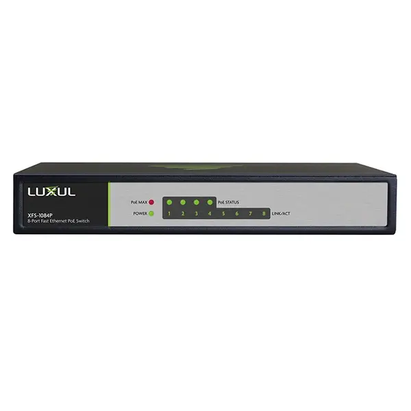 Luxul XFS-1084P | 8-Port Fast Ethernet PoE Switch
