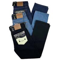 Mens Denim Jeans Pants Premium Cotton Classic  Leg Fit CA999 Bottom Pants Regular Straight Menswear Zipper