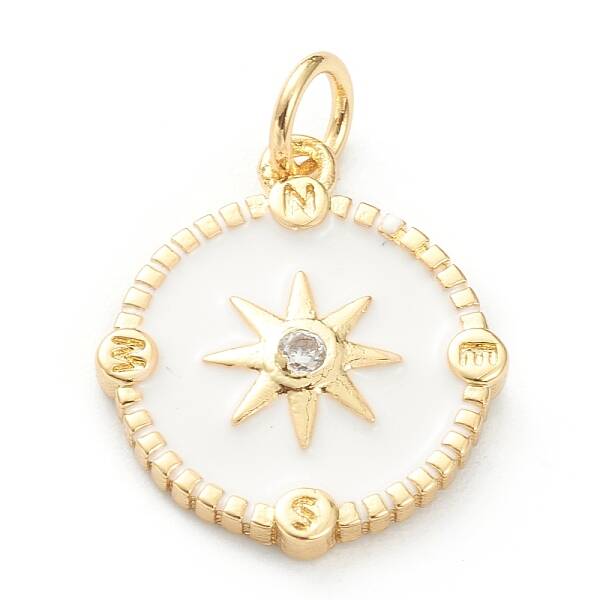 Brass Micro Pave Cubic Zirconia Pendants