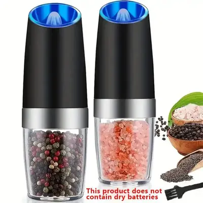 Electric Seasoning Grinding Machine, 2pcs/set Multifunctional Electric Pepper Grinding Bottle for Cooking, Kitchen Seasoning ...