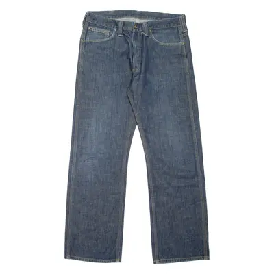 CARHARTT Mens Jeans Blue Regular Straight W34 L31