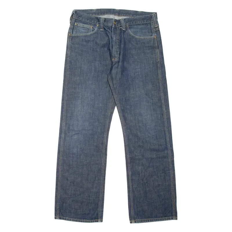 CARHARTT Mens Jeans Blue Regular Straight W34 L31