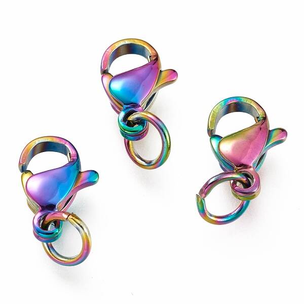 Ion Plating(IP) 304 Stainless Steel Lobster Claw Clasps