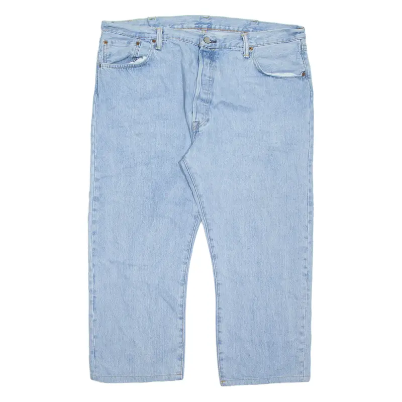 LEVI'S 501 Jeans Mens Blue Regular Straight Denim Stone Wash W42 L25