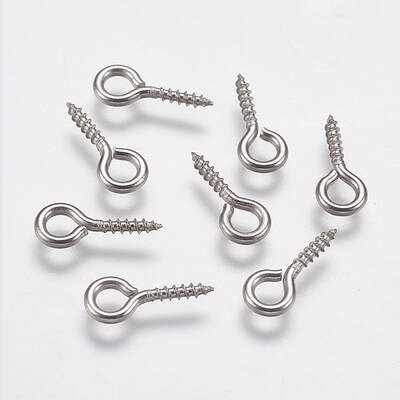 Tarnish Resistant 304 Stainless Steel Screw Eye Pin Peg Bails
