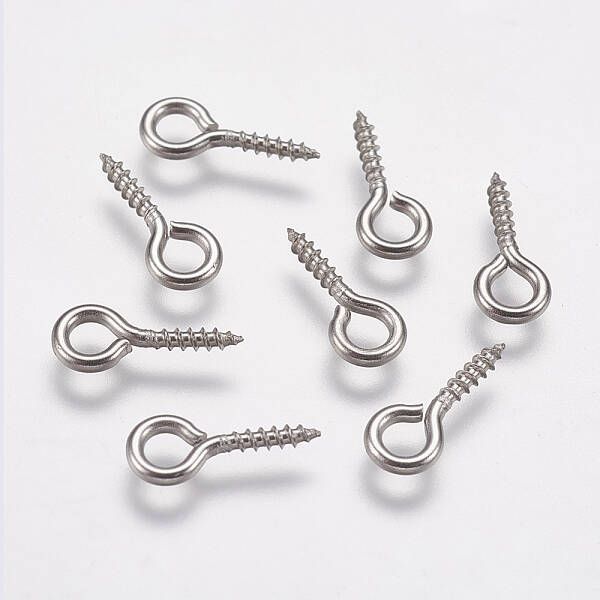 Tarnish Resistant 304 Stainless Steel Screw Eye Pin Peg Bails