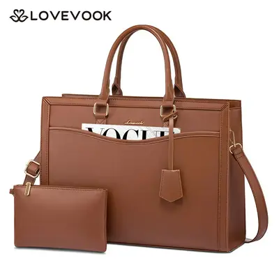 LOVEVOOK Laptop Tote Bag for Women, Office Work Bag Briefcase fit for 15.6 &17.3inch Laptop, Large Capacity Teacher Bag Handb...