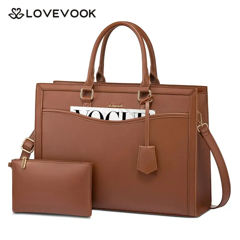 LOVEVOOK Laptop Tote Bag for Women, Office Work Bag Briefcase fit for 15.6 &17.3inch Laptop, Large Capacity Teacher Bag Handb...