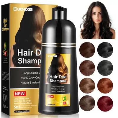 UCHOIZE Hair Dye Shampoo, New Fast-Acting 5-in-1 + 99.99% Gray Hair Coverage - Plant Extracts - Available in Multiple Colors,...