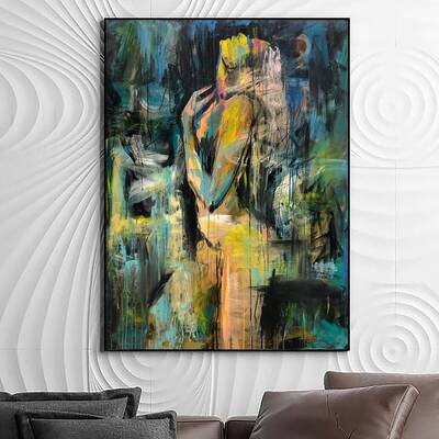 Abstract Expressionism Painting Figurative Art Abstract Painting Canvas Naked Woman Art Sexy Female Body Painting Textured Ar...