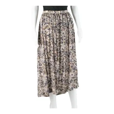 ARTHUR MAX Long Peasant Skirt Purple Floral Womens UK 12