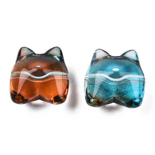 Transparent Spray Painted Glass Beads