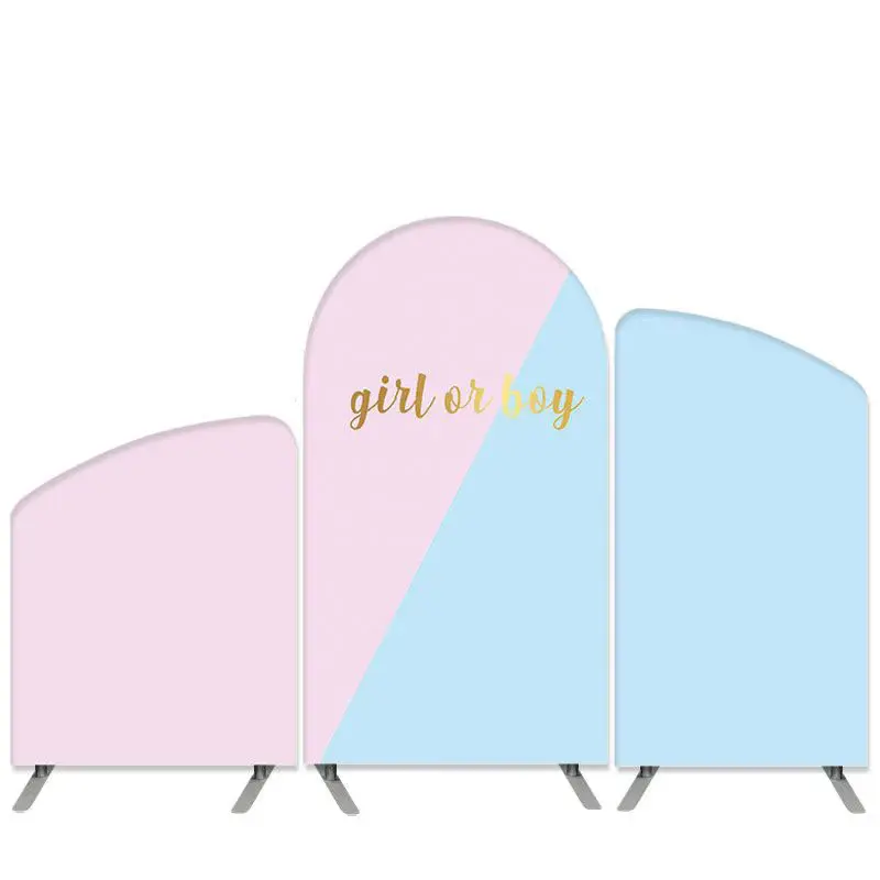 Aperturee Gender Reveal Theme Pink Blue She Or He Arch Backdrop Kit | Chiara Wall Backdrop Diy | Custom Chiara Arched Covers ...