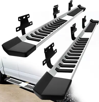 6 Inches Running Boards Compatible with 2019-2025 Ram 1500 New Body Crew Cab Side Steps Stainless Steel Nerf Bars