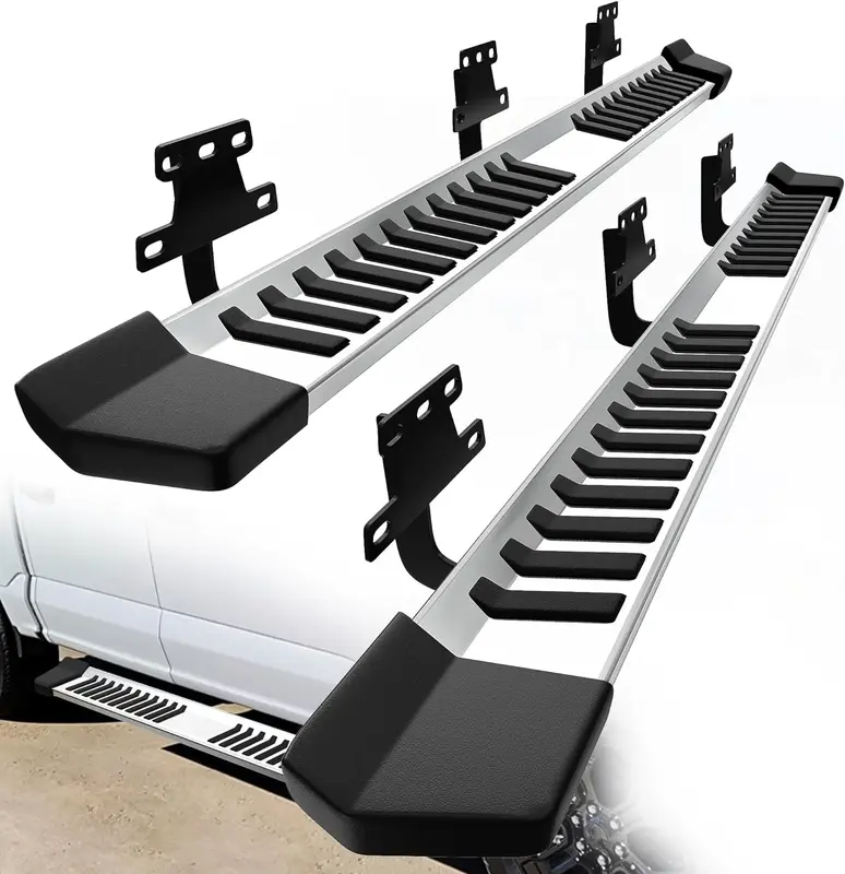 6 Inches Running Boards Compatible with 2019-2025 Ram 1500 New Body Crew Cab Side Steps Stainless Steel Nerf Bars