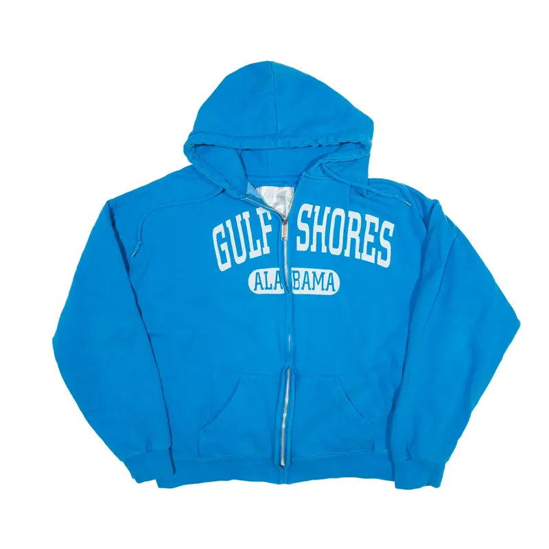 PACIFIC & COMPANY Gulf Shores Alabama USA Hoodie Blue Full Zip Womens XL
