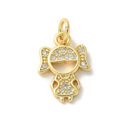 Brass Micro Pave Cubic Zirconia Pendants
