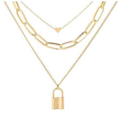 Alloy Pendant Layered Chain Necklaces for Women